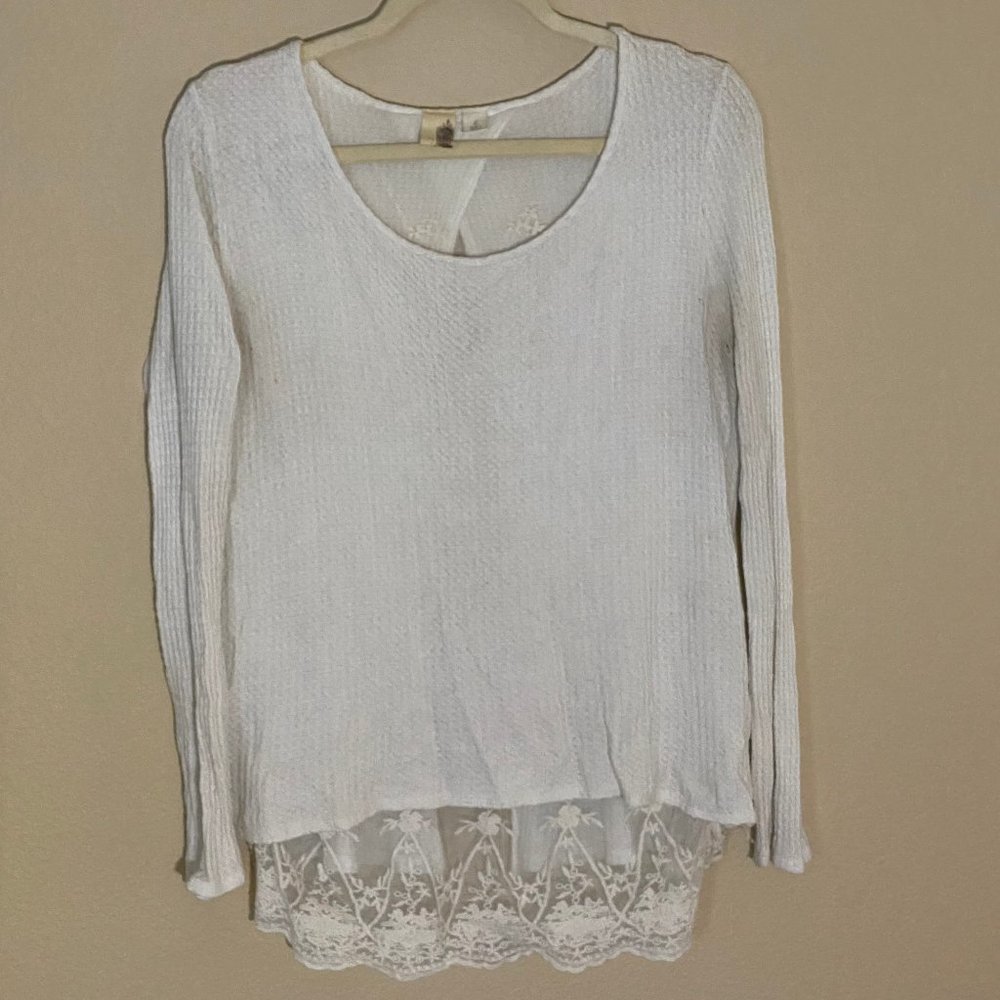 White Lacy Top